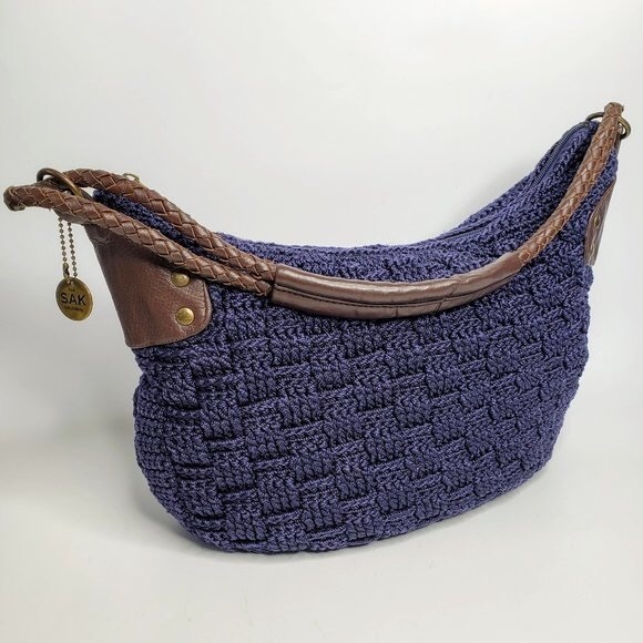 The Sak Square Knit Crescent Shaped Shoulder Purse - Picture 2 of 14